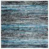 Safavieh Porcello 6'-7" x 6'-7" Rug in Charcoal / Blue
