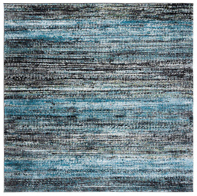 Safavieh Porcello 6'-7" x 6'-7" Rug in Charcoal / Blue