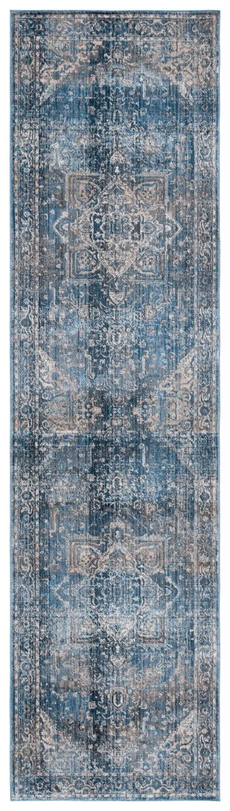 Safavieh Vintage Persian 2'-2" x 8'-0" Rug in Navy / Ivory