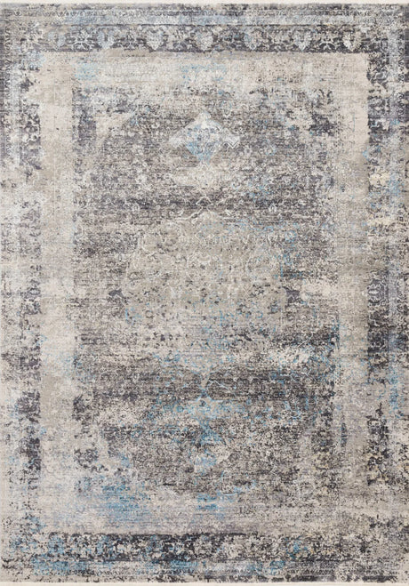 Loloi Franca Frn-03 Charcoal/Sky Rugs - main flat