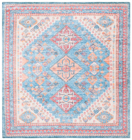 Safavieh Saffron 6'-0" x 6'-0" Rug in Blue / Rust