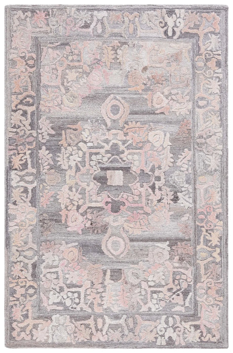 Safavieh Marquee 4'-0" x 6'-0" Rug in Grey / Pink