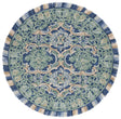 Safavieh Blossom 6'-0" x 6'-0" Rug in Navy / Green