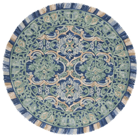 Safavieh Blossom 6'-0" x 6'-0" Rug in Navy / Green