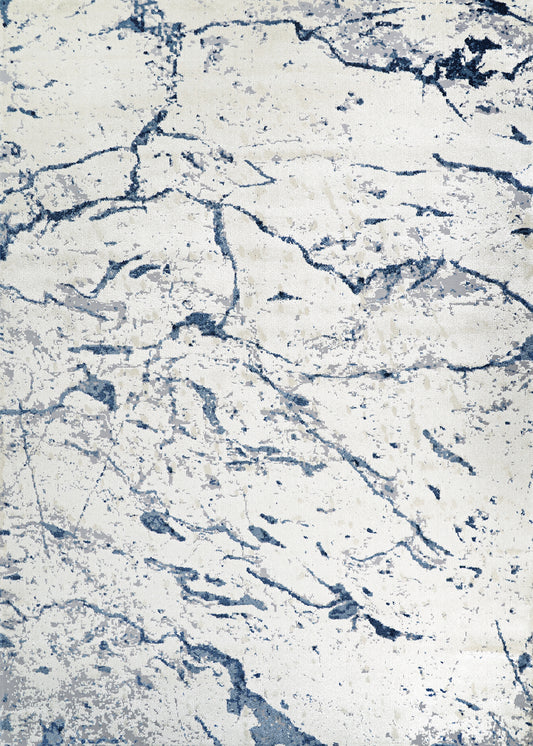 Couristan Marblehead Carrara 8423/0473 Blue/Eggshell Area Rug