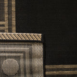 Safavieh Courtyard 4'-0" x 5'-7" Rug in Black / Coffee