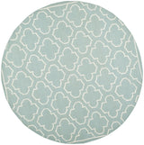 Safavieh Dhurries 7'-0" x 7'-0" Rug in Blue / Ivory