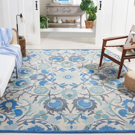 Safavieh Antiquity 9'-6" x 13'-6" Rug in Ivory / Blue