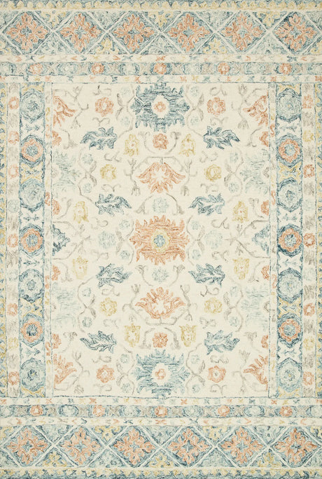 Loloi Norabel Nor-01 Ivory/Multi Rugs - main flat