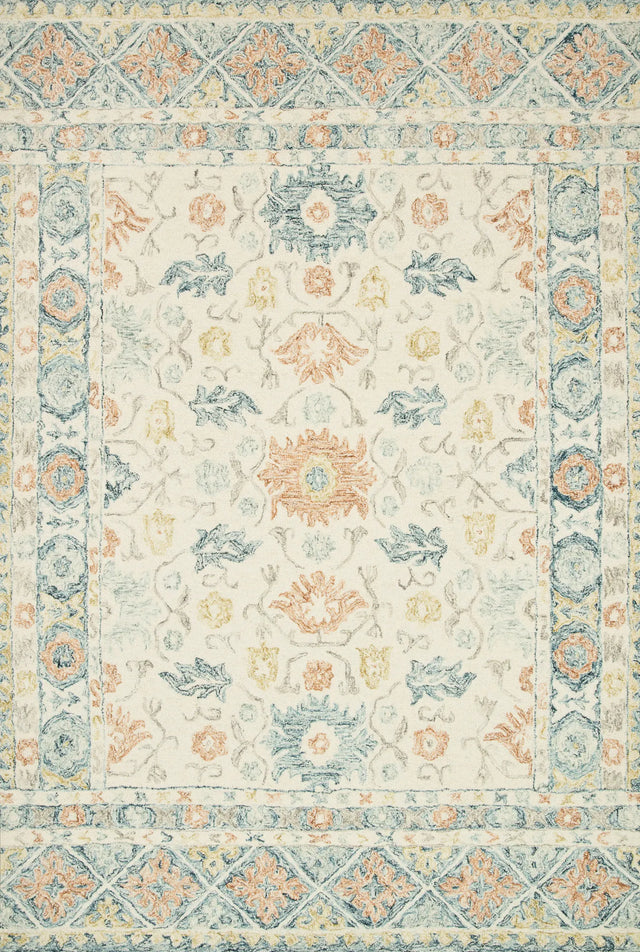 Loloi Norabel Nor-01 Ivory/Multi Rugs - main flat
