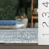 Safavieh Courtyard 4'-0" x 5'-7" Rug in Light Grey / Aqua