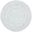 Safavieh Braided 3'-0" x 3'-0" Rug in Grey / Ivory