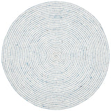 Safavieh Braided 3'-0" x 3'-0" Rug in Grey / Ivory