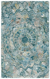 Safavieh Marquee 5'-0" x 8'-0" Rug in Aqua / Green