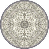 Dynamic Rugs Ancient Garden 57119 Cream / Grey Rugs - Round