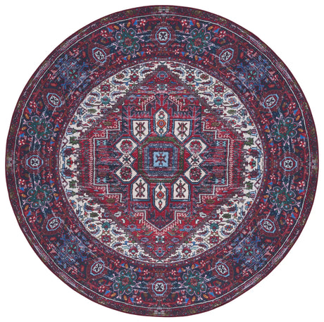 Safavieh Tucson 6'-0" x 6'-0" Rug in Red / Blue