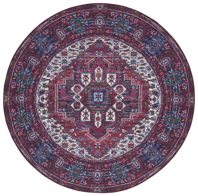 Safavieh Tucson 6'-0" x 6'-0" Rug in Red / Blue
