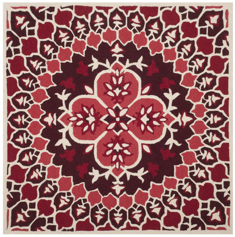 Safavieh Bellagio 5'-0" x 5'-0" Rug in Red / Ivory