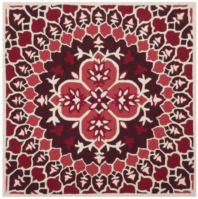 Safavieh Bellagio 5'-0" x 5'-0" Rug in Red / Ivory
