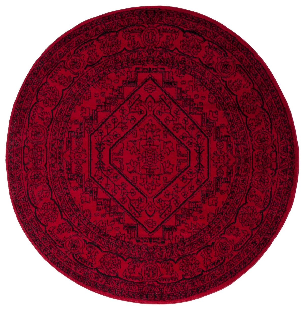 Safavieh Adirondack 6'-0" x 6'-0" Rug in Red / Black