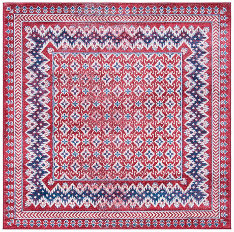 Safavieh Brentwood 6'-7" x 6'-7" Rug in Red / Ivory