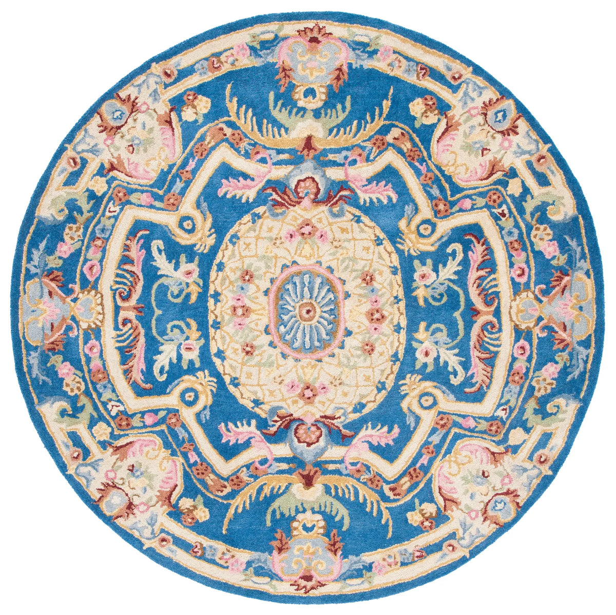 Safavieh Savonnerie 6'-0" x 6'-0" Rug in Blue / Ivory