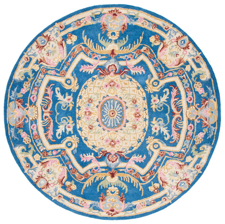 Safavieh Savonnerie 6'-0" x 6'-0" Rug in Blue / Ivory