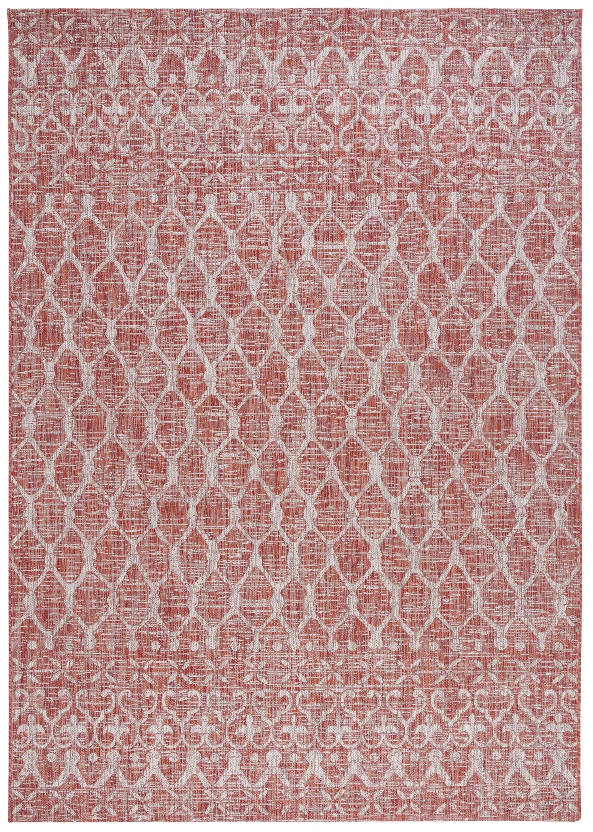 Safavieh Courtyard 8'-0" x 11'-0" Rug in Rust / Grey