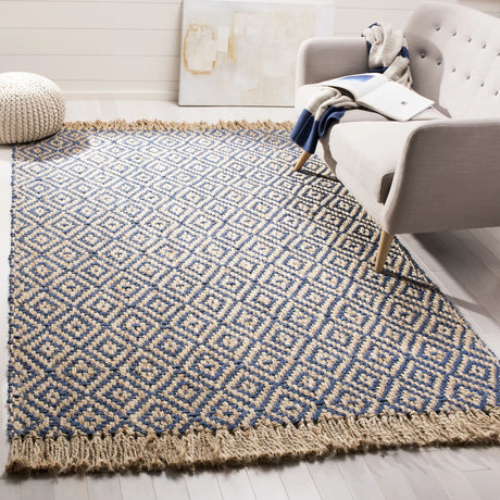 Safavieh Natural Fiber 4'-0" x 6'-0" Rug in Tropical Blue / Natural