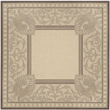 Safavieh Courtyard 7'-10" x 7'-10" Rug in Natural / Chocolate