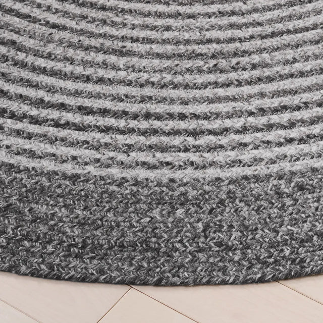 Safavieh Braided 5'-0" x 5'-0" Rug in Charcoal / Grey