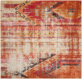 Safavieh Monaco 6'-7" x 6'-7" Rug in Orange / Multi