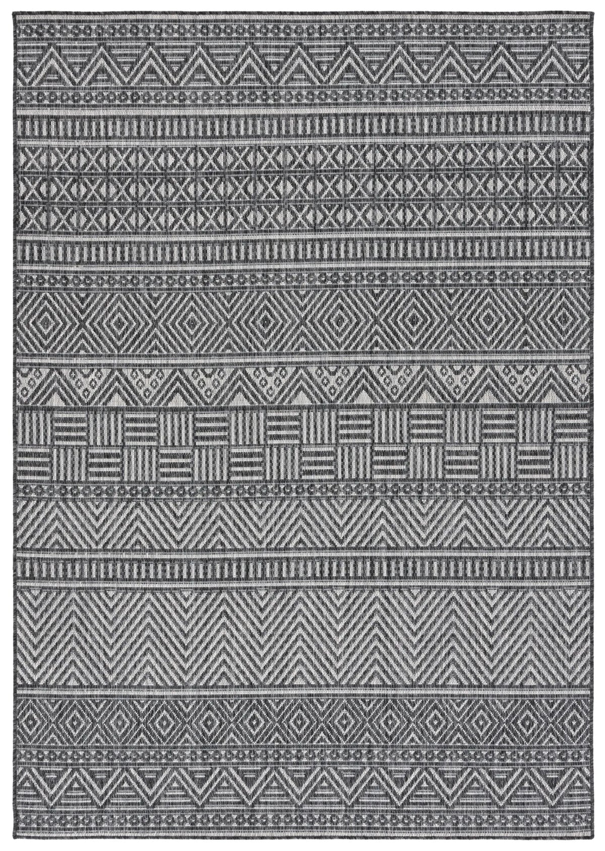 Safavieh Beach House 4'-0" x 6'-0" Rug in Charcoal / Grey