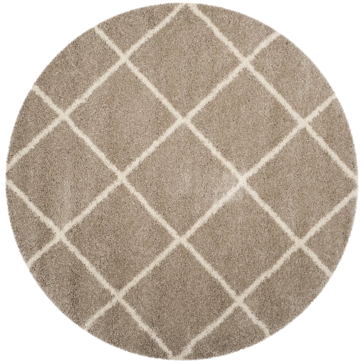Safavieh Hudson Shag 5'-3" x 5'-3" Rug in Beige / Ivory
