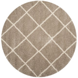 Safavieh Hudson Shag 5'-3" x 5'-3" Rug in Beige / Ivory
