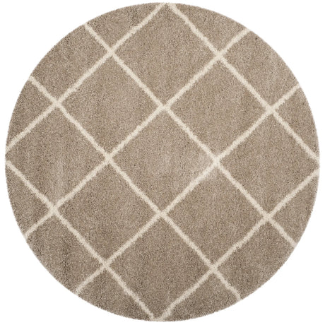 Safavieh Hudson Shag 5'-3" x 5'-3" Rug in Beige / Ivory