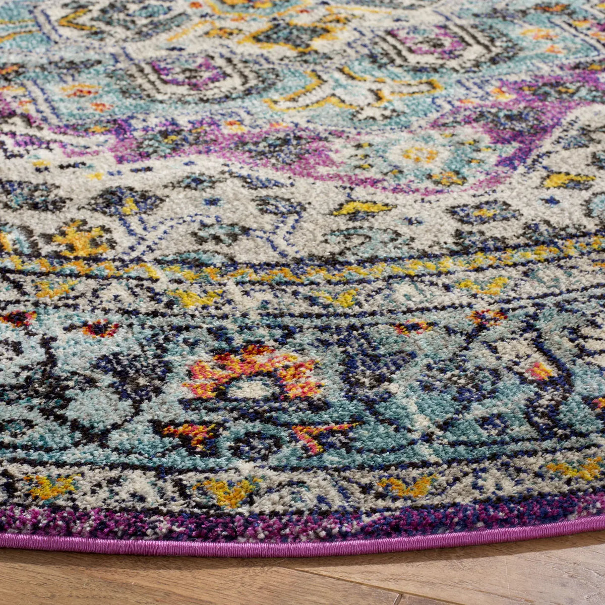 Safavieh Monaco 5'-0" x 5'-0" Rug in Violet / Light Blue