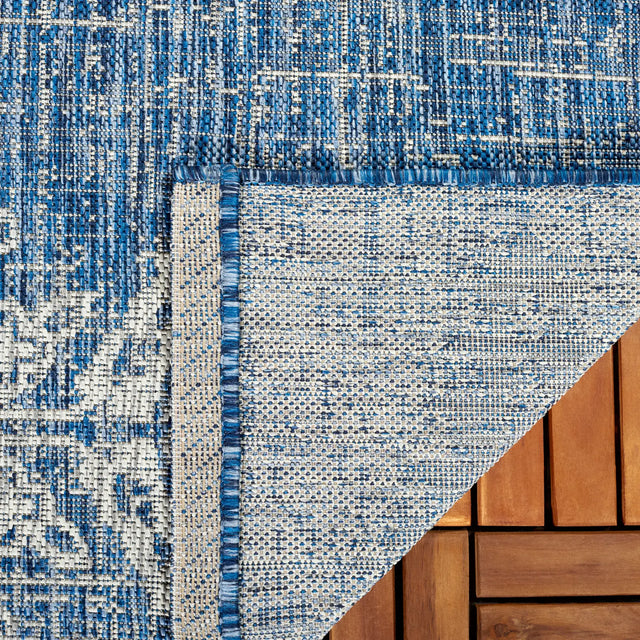 Safavieh Courtyard 6'-7" x 9'-6" Rug in Navy / Grey