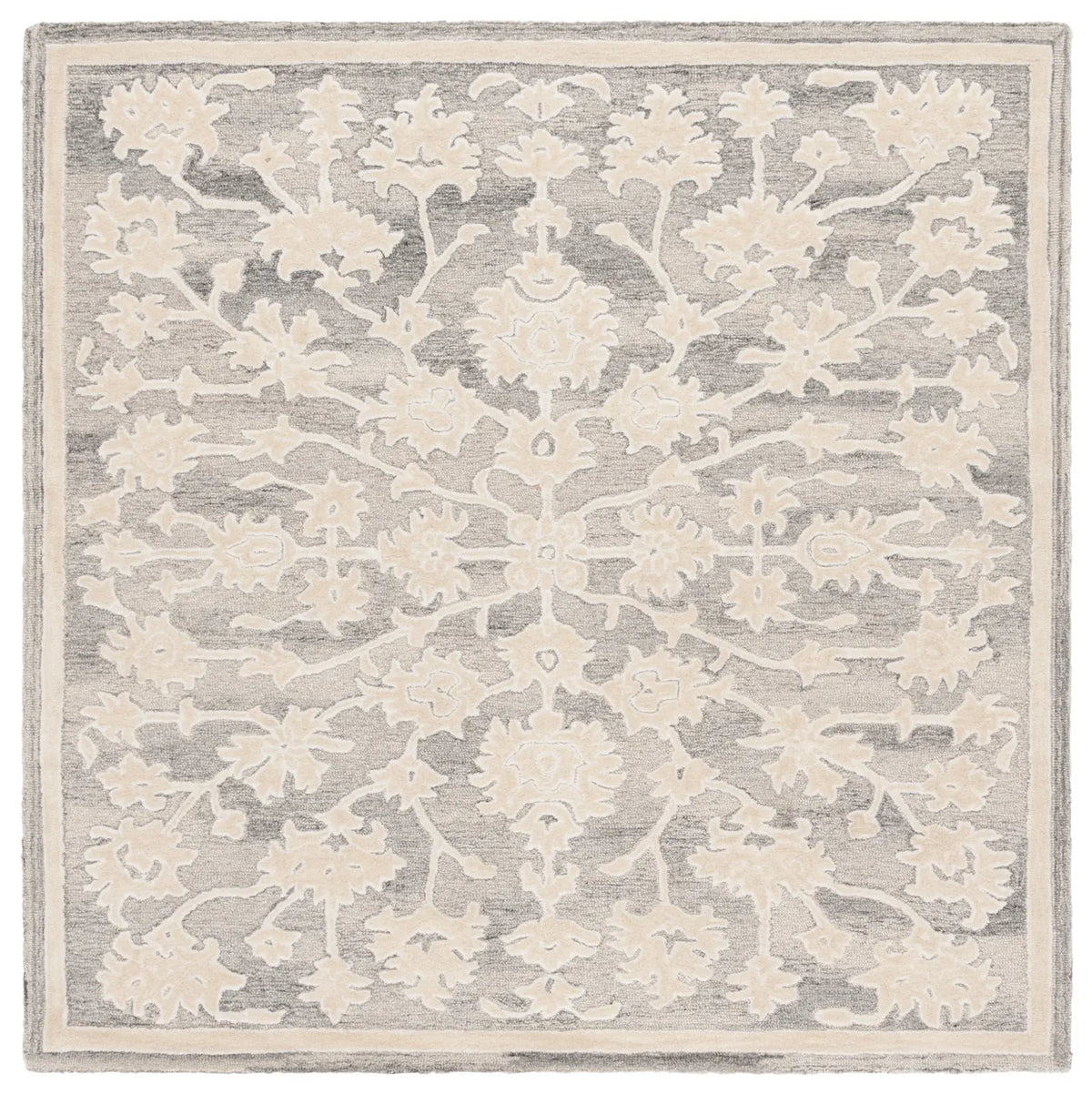 Safavieh Ebony 6'-0" x 6'-0" Rug in Silver / Ivory