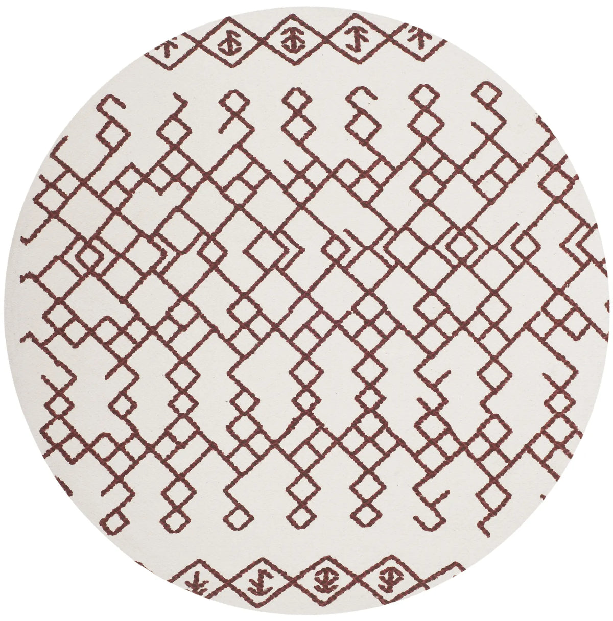Safavieh Cedar Brook 6'-0" x 6'-0" Rug in Ivory / Rust