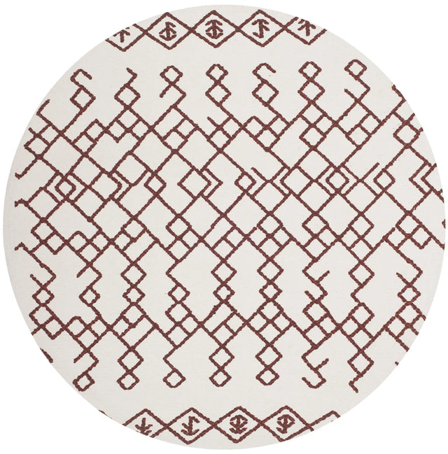 Safavieh Cedar Brook 6'-0" x 6'-0" Rug in Ivory / Rust