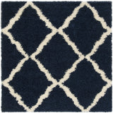 Safavieh Sgd-Dallas Shag 6'-0" x 6'-0" Rug in Navy / Ivory