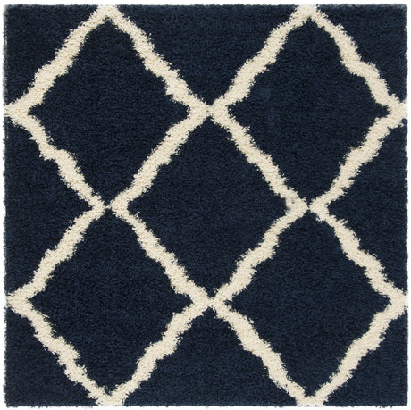 Safavieh Sgd-Dallas Shag 6'-0" x 6'-0" Rug in Navy / Ivory
