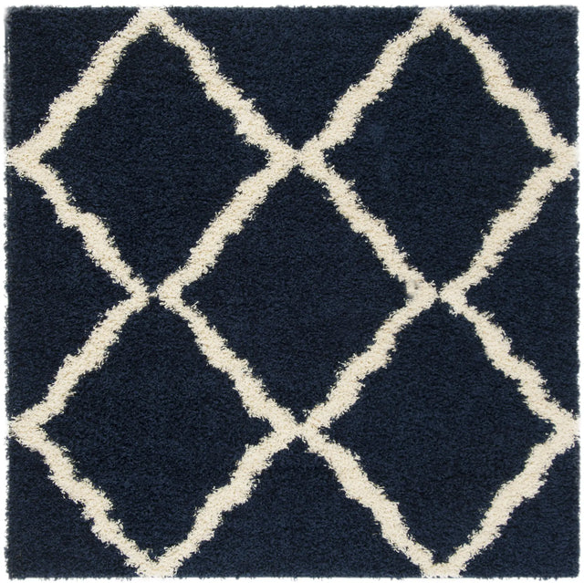 Safavieh Sgd-Dallas Shag 6'-0" x 6'-0" Rug in Navy / Ivory