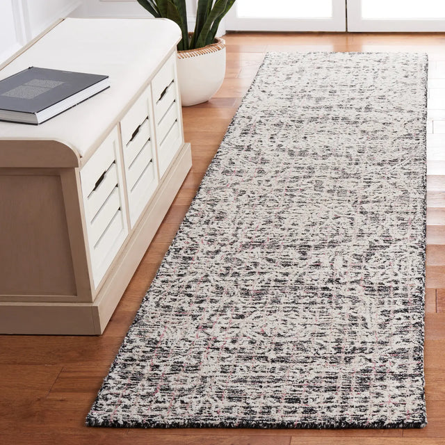 Safavieh Metro 2'-3" x 9'-0" Rug in Black / Ivory