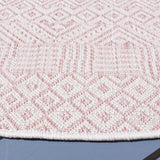 Safavieh Courtyard 6'-7" x 6'-7" Rug in Ivory / Soft Pink