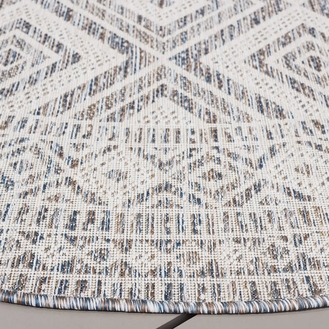Safavieh Courtyard 6'-7" x 6'-7" Rug in Ivory Blue / Beige