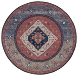 Safavieh Tucson 6'-0" x 6'-0" Rug in Rust / Blue