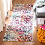 Safavieh Madison 2'-2" x 10'-0" Rug in Red / Light Blue
