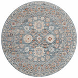 Loloi Odette Odt-07 Sky/Rust Rug - round flat